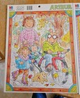 Lot 3 Vintage 1996 Pbs Arthur 25 Pc Frame Tray Puzzle Beach Garden Walk Bike Mb