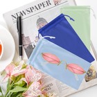 Tkyzms 8-pcs Eyeglass Pouch Set With 2 Microfiber Cleaning Large  Pink 