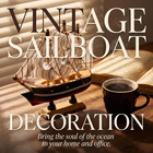 Mini Ships Model  Wooden Vintage Sailboat Decoration Antique Boat Ornaments Mini