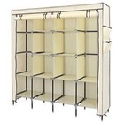 67 Inch Wardrobe Armoire Closet Clothes Storage Rack Beige