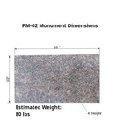 Dakota Mahogany Granite Cemetery Pillow Headstone Flat Grave Marker 18x10x Pm-02
