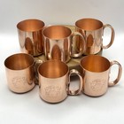 Vintage Mcm Copper Moscow Mule Mugs   2 Kicking Mules   Set Of 6   Barware