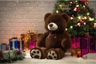 Cute Giant Teddy Bear Big Huge Stuffed Animal Large Soft Plush Toy - Chocolate