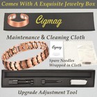 Cigmag Copper Bracelet For Men Double Row Ultra Strength Magnets 99 99  Pure Cop