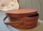 Orleans Carpenters Bentwood Oval Shaker Box W  Lid   Handle 3 Finger 10x7 