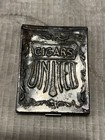 Antique United Cigars Advertising Embossed Tin Match Safe Holder - 1904 Pat