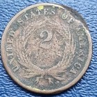 1864 Two Cent Piece Small Motto 2c Circulated Details  71778
