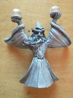 Vtg Spoontiques Wizard Pewter Fantasy Figurine W  2 Crystals Cmr588 2 75  Tall