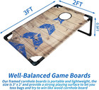 Portable Pvc Framed Cornhole Game Set With 2 Collapsible Cornhole Boards  8 Bean