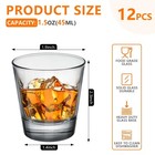 Obtanim 12 Pack Shot Glasses  1 5 Oz Clear Shot Glass Cups Set With Heavy Base
