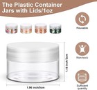 Empty Clear Round Jars Small Cosmetic Sample Size Travel Cream Container Lids