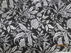 Huge Lot Vintage White Flowers   Leaves On Black Soil Release Fabric