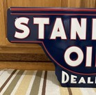 Standard Oil Dealer Sign Gas Garage Tools Parts Vintage Style Wall Decor