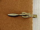 Vintage Silver Tone Submarine Tie Bar Clip