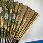 Vintage Chinese Large Beautiful Peacock Floral Fan Wall