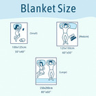 Cartoon Macaron Monsterlabubu Printed Soft Flannel Throw Blanket For Home Decor