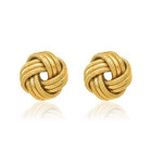 14k Solid Yellow Gold Love Knot Stud Earrings
