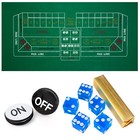 Casino Craps Game Set With Layout Felt  5 Of 19mm Casino Craps Dice  On off Puck