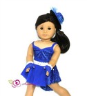 Doll Clothes 18  Dress Royal Blue Dance Wristlet Hat Fits American Girl Dolls