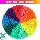 Iqbox 1000pcs Cloth Loom Bands Refill For Bracelet Making Kit Elastic Craft