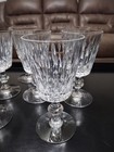 Vintage Hawkes Mallory Clear Cut Crystal 6 3 4  Water Goblet Glasses Set Of 7