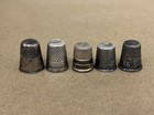 Antique Sterling Silver Sewing Thimbles Lot Of 5  Ketcham  S     Read