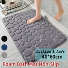 Super Water Absorbent Soft Memory Foam Bath Mat Non-slip Bathroom Shower Rug
