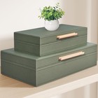 Decorative Box  Decorative Boxes With Lids 2-set  Memory Box For Green