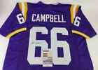 Will Campbell Signed Lsu Tigers Purple Jersey  jsa Coa  2024 Sr  Offensive Line