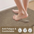 Tan Waterproof Non Skid Cushioned Anti Fatigue Kitchen Floor Mat Rug 2 Pcs