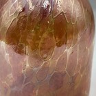 Stunning One Of A Kind Handmade Blown Glass Bottle Vase Metallic Orange Z6