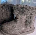 Wonder Nation Faux Suede Gray Faux Fur Lined Size 5 Boots Toddler 
