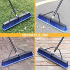 Heavy-duty 24 In  Stainless Steel Handle Indoor outdoor Push Broom
