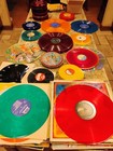 Lot Of  299  - 12  45s 78s obscure Colored Vinyl Records For Decorating   Crafts