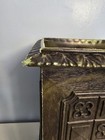 Vintage Mid Century Green Ornate Plastic Waste Basket Trash Can Mcm   Read 