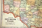 New South Wales Australia Antique Color Map 1901 Cram s 14    X 22  New Guinea