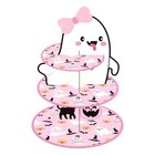 Halloween Cupcake Stand Decorations 3-tier Pink Halloween Ghost Cake Stand