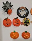 Halloween Cat Owl Pumpkin Witches Web Spider And Button Pins 13 In Lot 80s Vtg 