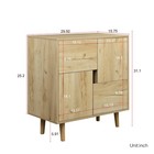 Buffet Cabinet Storage Wooden Floor Sideboard With Doors And Shelves  Accent    