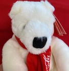 2010 Plush Advertising Coca Cola Polar Bear 8  Coca Cola Red Scarf W Tags