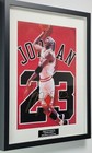 Michael Jordan New Arrivals Big  Autographed Canvas  Hand Signed Framed W coa