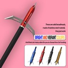 12pcs Red Archery Hunting Broadheads 2 3  Cut Crossbow Arrowheads 100 Grain