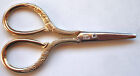 Vintage Embroidery Scissors Ornate Gold Plated Handles Hallmarked  germany   Vgc