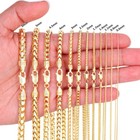 14k Yellow Gold Solid Franco 1mm-6mm Diamond Cut Chain Necklace Bracelet 7 -30 