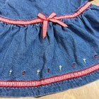 Vintage Sesame Street Baby Girls Red white Gingham Denim Dress 6-9m 100  Cotton