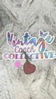 Coach Pink Monogram Heart Charm Keychain