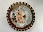 Primitive Hand Painted Santa Claus 8    Wood Bowl  Christmas Folk Decor 2010