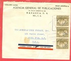 Nicaragua Overprint On 6c Strip Of 3 On Adv Cover To Usa