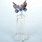 Butterfly Blown Glass Thimble Crystal Gold Figurine