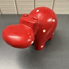 Heavy Red Soapstone Hippo Hippopotamus Sculpture Figure 4 Lbs Euc